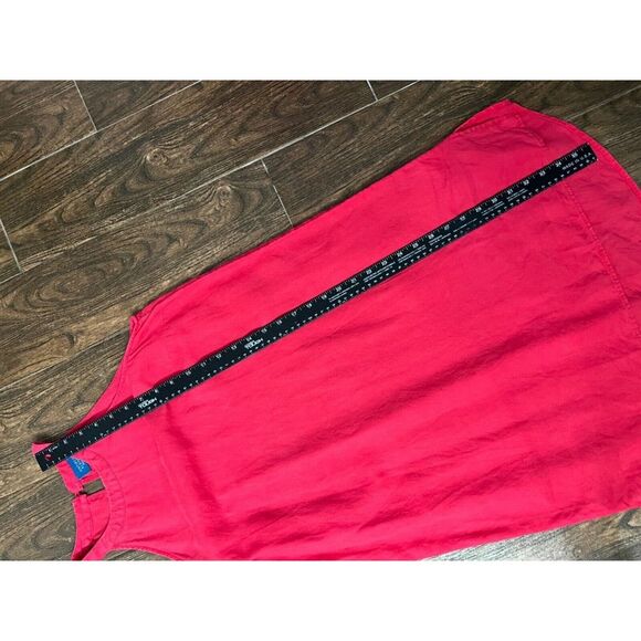 WOMENS ANTIBES BLANC 100% LINEN DARK PINK HALTER HI LO SUNDRESS SIZE SMALL - Picture 9 of 10